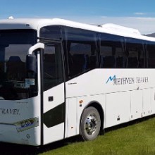 a bus parked in a parking lot